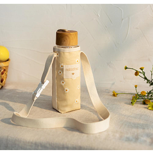 Сумка-держатель для бутылок Nobodinoz "Sunshine Daisies", маргаритки, водонепроницаемая, 6 x 18 см